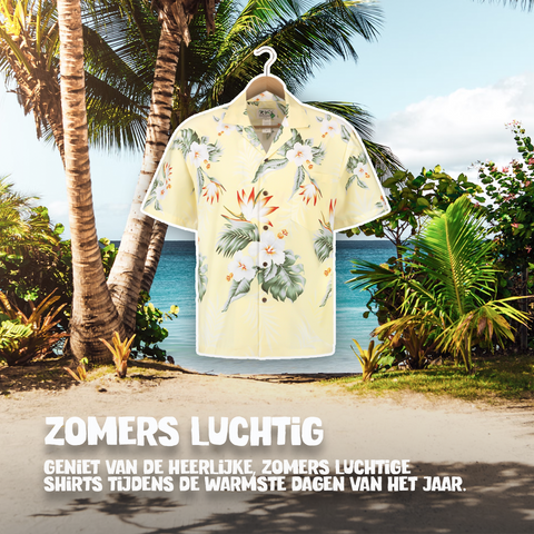 Hawaiihemd Hibiskus Gelb