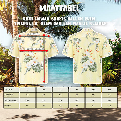 Hawaiihemd Hibiskus Gelb
