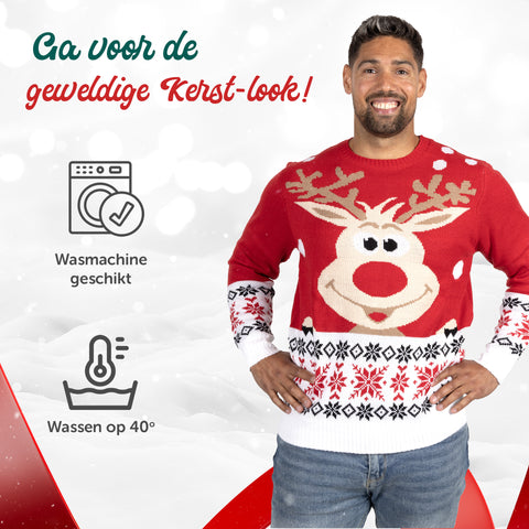 Weihnachtspullover Rudolf