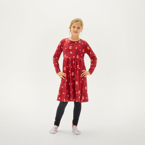 Weihnachtskleid Rudolf Mädchen